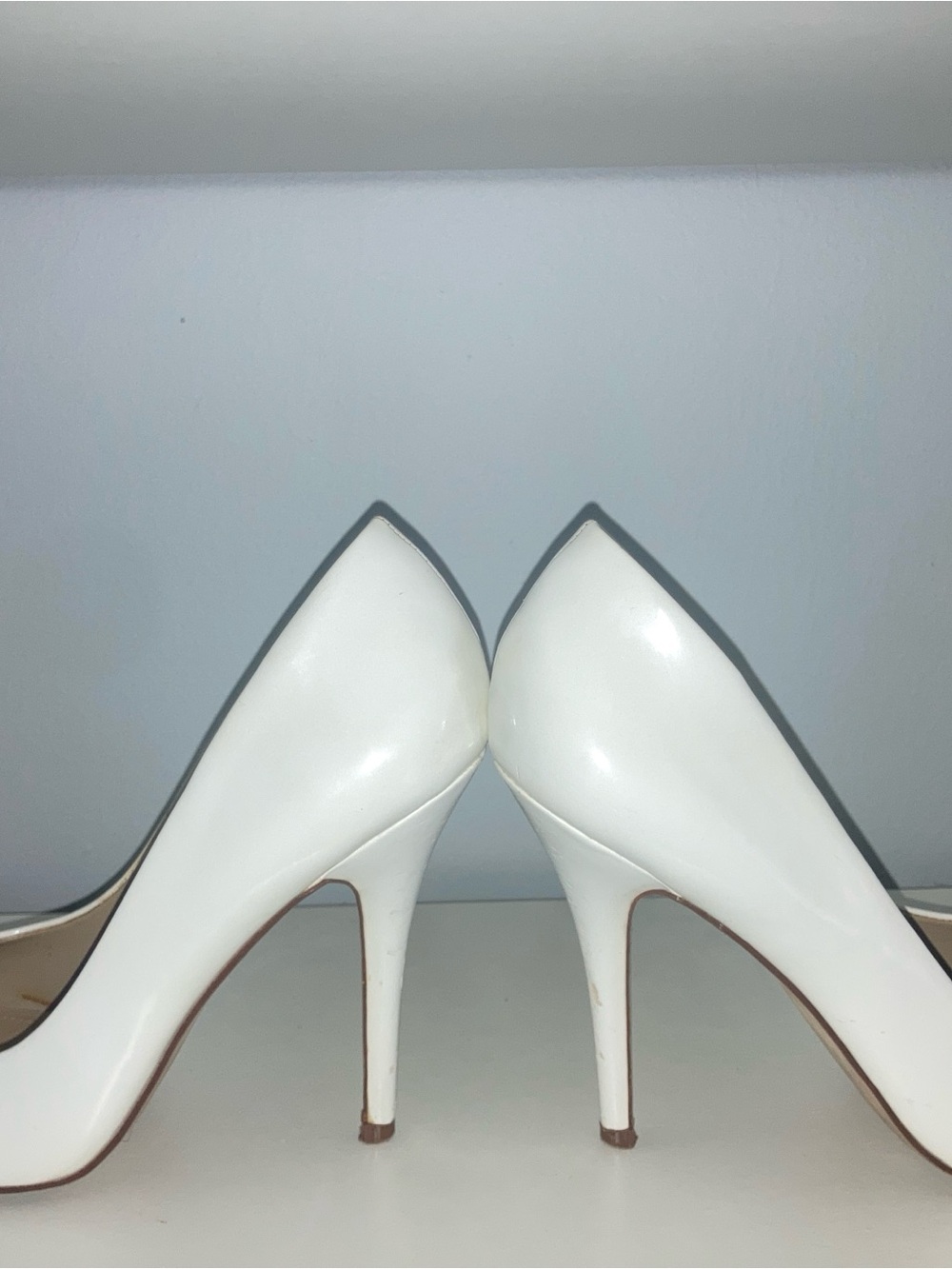 Classic White Pointed-Toe Stiletto Pumps